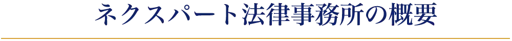 ネクスパート法律事務所 事務所概要